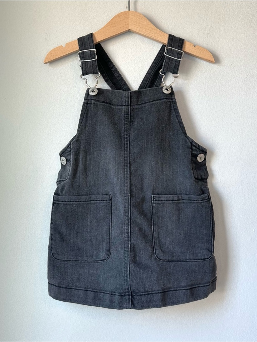 OshKosh B’gosh Grey Denim Pinafore Jumper Dress Size 2T
